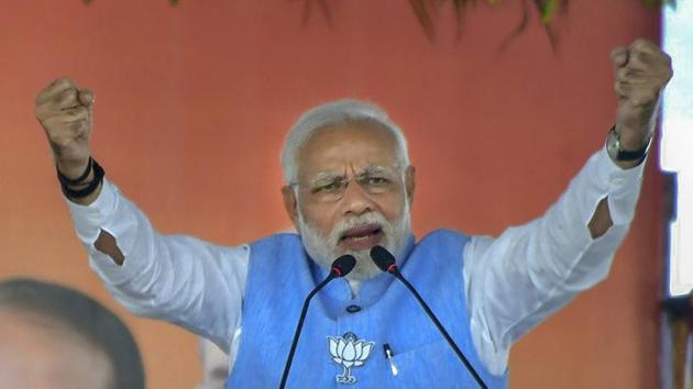 Narendra Modi will arrive in Telangana as the BJP has intensified its campaign ahead of the December 7 assembly elections and amid speculation about its tacit understanding with the ruling Telangana Rashtra Samithi (TRS).(PTI/File Photo)