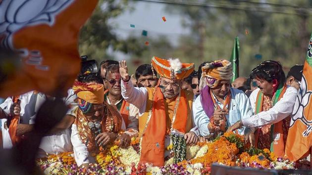 While addressing a public meeting in Sirohi, Rajasthan, BJP president Amit Shah said that Congress was ashamed to say ‘Bharat mata ki jai’. “They have no right to stay in India. For four generations, they did nothing for India,” Shah added. (PTI File) While addressing a public meeting in Sirohi, Rajasthan, BJP president Amit Shah said that Congress was ashamed to say ‘Bharat mata ki jai’. “They have no right to stay in India. For four generations, they did nothing for India,” Shah added. (PTI File)