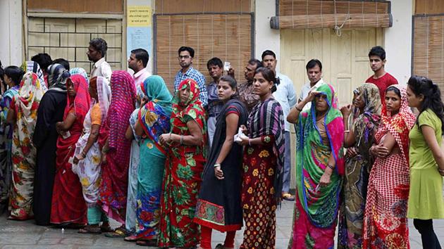 In the 2014 Lok Sabha elections, female turnout was at an all-time high at 65.6%. (HT FIle / Representative Photo) In the 2014 Lok Sabha elections, female turnout was at an all-time high at 65.6%. (HT FIle / Representative Photo)