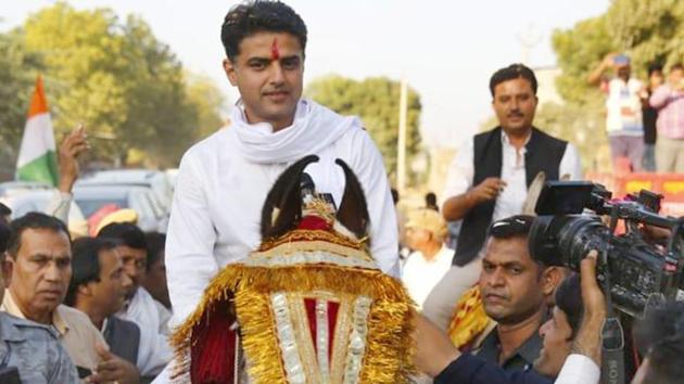 Rajasthan Congress president Sachin Pilot, who is the party’s candidate from Tonk assembly seat in the December 7 election, is contesting assembly election for the first time.(HT Photo)