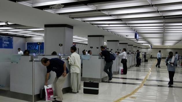 A differently-abled woman complained of alleged mistreatment by the security personnel at Chhatrapati Shivaji Maharaj International Airport. (HT FILE PHOTO) A differently-abled woman complained of alleged mistreatment by the security personnel at Chhatrapati Shivaji Maharaj International Airport. (HT FILE PHOTO)