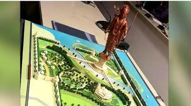 Uttar Pradesh government will install a 221-metre bronze statue of Lord Ram in Ayodhya.(HT Photo)