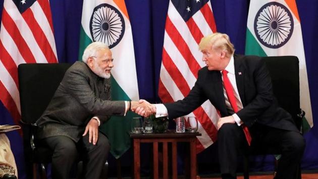 U.S. President Donald Trump shakes hands with India's Prime Minister Narendra Modi during a bilateral meeting alongside the ASEAN Summit in Manila, Philippines.(Reuters File Photo)