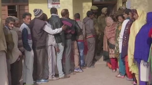 The overall turnout for the fourth phase of panchayat body elections which concluded peacefully on November 27 was 71.3 per cent.(ANI Photo) The overall turnout for the fourth phase of panchayat body elections which concluded peacefully on November 27 was 71.3 per cent.(ANI Photo)