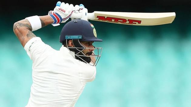 Virat Kohli in action during the warm-up match between India and Cricket Australia XI.(Twitter/BCCI)