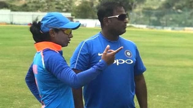 A file photo of Mithali Raj (L) and Rames Powar.(BCCI)