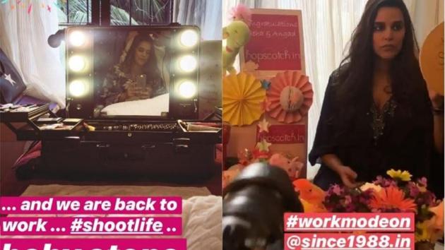 Neha Dhupia shared pictures from her brand shoot.