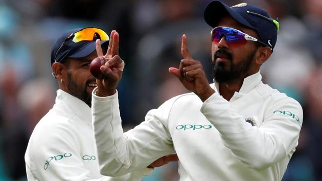 KL Rahul celebrates taking a catch to dismiss England's Stuart Broad. (REUTERS) KL Rahul celebrates taking a catch to dismiss England's Stuart Broad. (REUTERS)