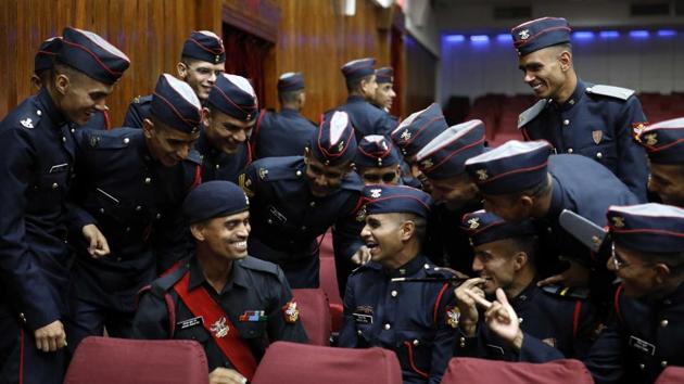 It is heartening to know that this iconic institution has produced more than 36,000 officers who are still serving or have served the nation with dedication, commitment and sincerity and many have made a name for themselves in military affairs and earned glory for the nation in other fields as well, said Qamar. (RAHUL RAUT/HT PHOTO) 