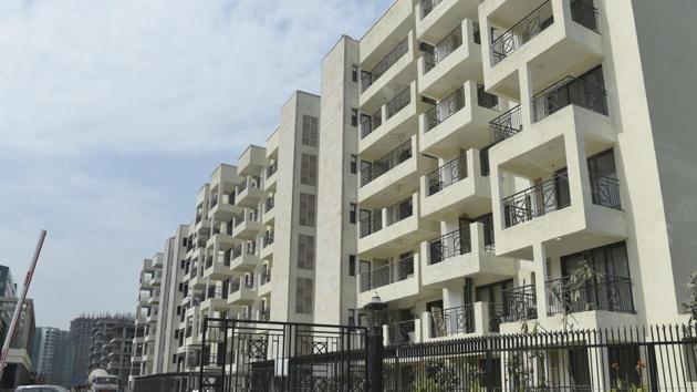 A view of NBCC flats made for government servants at NBCC office, East Kidwai Nagar in New Delhi.(Sanchit Khanna/HT PHOTO) A view of NBCC flats made for government servants at NBCC office, East Kidwai Nagar in New Delhi.(Sanchit Khanna/HT PHOTO)