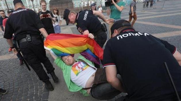 Russia passed a bill in 2013 outlawing public display of what it described “gay propaganda”.(Reuters/File Photo) Russia passed a bill in 2013 outlawing public display of what it described “gay propaganda”.(Reuters/File Photo)