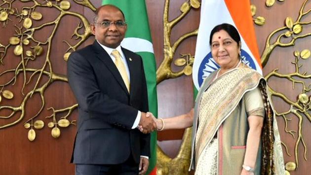The Maldives Government has strongly denied media reports which stated that India had offered USD 1 billion to Maldives in exchange for the deployment of Indian troops in the island nation.(MEAIndia/Twitter) The Maldives Government has strongly denied media reports which stated that India had offered USD 1 billion to Maldives in exchange for the deployment of Indian troops in the island nation.(MEAIndia/Twitter)
