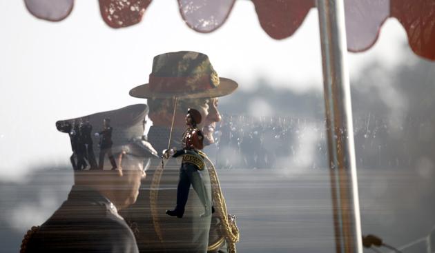Pune, India - Nov. 30, 2018: A multiple exposure picture of Cadets on the day of passing out prade of 135th cours at National Defence Academy (NDA) in Pune, India, on Friday, November 30, 2018. (Photo by Rahul Raut/HT PHOTO) 