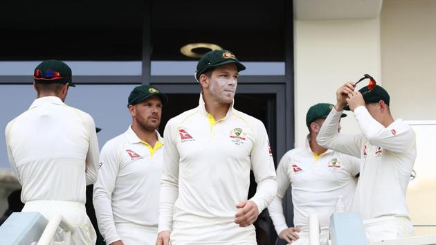 File image of Tim Paine leading his team out to field during a Test match. (Getty Images) File image of Tim Paine leading his team out to field during a Test match. (Getty Images)
