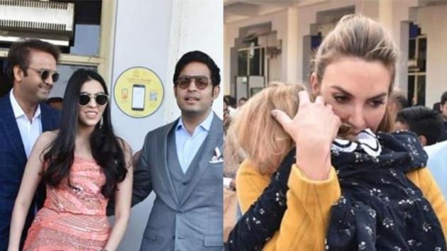 Akash Ambani, Shloka Mehta, Elizabeth Chambers reach Jodhpur for ...