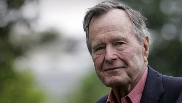 In this May 11, 2008 file photo, former President George H.W. Bush arrives on the South Lawn of White House in Washington.(AP File Photo)