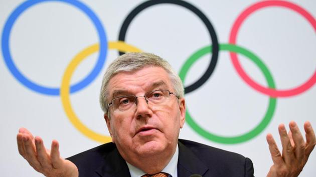 International Olympic Committee president Thomas Bach attends a press conference in Tokyo. (AFP) International Olympic Committee president Thomas Bach attends a press conference in Tokyo. (AFP)