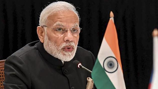 Buenos Aires: Prime Minister Narendra Modi speaks during BRICS Leaders' Informal Meeting on the sidelines of G-20 summit, in Buenos Aires.(PTI)