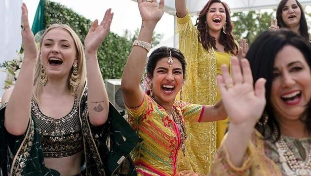 Sophie Turner was a part of Priyanka Chopra and American singer Nick Jonas’ wedding in Jodhpur, India.(AFP)