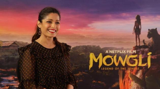 Freida Pinto promotes Netflix’s Mowgli: Legend of the Jungle in Mumbai.