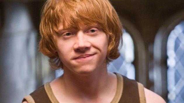 Rupert Grint as Ron Weasley in Harry Potter.