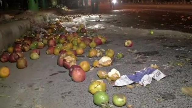 A 35-year-old fruit seller was killed and another is battling for his life after they were hit by a vehicle in west Delhi’s Dwarka late on Sunday night, police said.(ANI Photo)