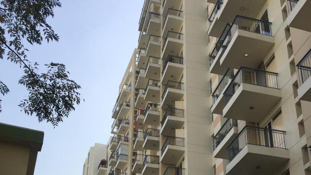 Bestech Park View City 2 condominium at Sohna road, in Gurugram where a man was found dead next to a tower in the early hours of Monday. (Parveen Kumar / HT Photo) Bestech Park View City 2 condominium at Sohna road, in Gurugram where a man was found dead next to a tower in the early hours of Monday. (Parveen Kumar / HT Photo)