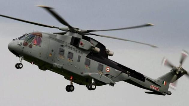 A file photo of AgustaWestland (AW101) VVIP Airforce Helicopter.(PTI)