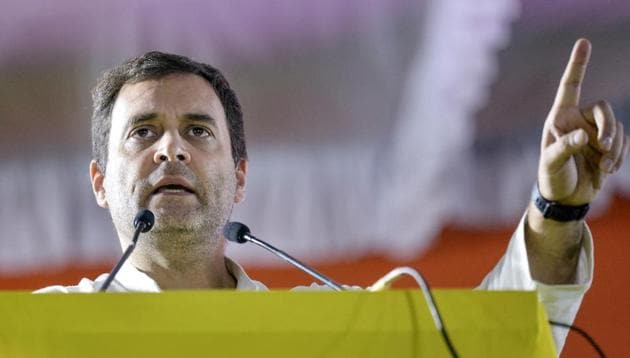 Addressing an election rally, Rahul Gandhi sought to know why four youths committed suicide here recently.(PTI)