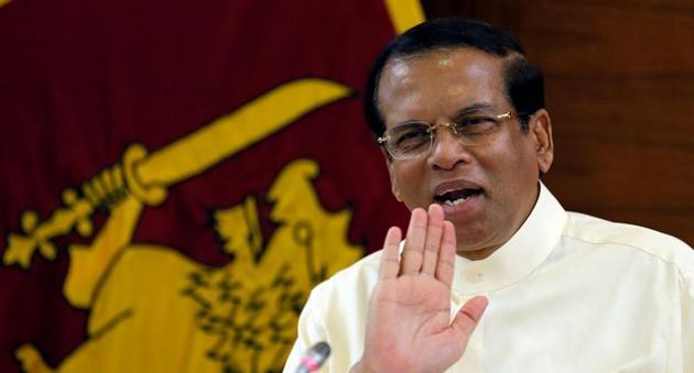 Sri Lanka's President Maithripala Sirisena speaks during a meeting with Foreign Correspondents Association at his residence in Colombo, Sri Lanka November 25, 2018. REUTERS/Dinuka Liyanawatte/Files(REUTERS) Sri Lanka's President Maithripala Sirisena speaks during a meeting with Foreign Correspondents Association at his residence in Colombo, Sri Lanka November 25, 2018. REUTERS/Dinuka Liyanawatte/Files(REUTERS)