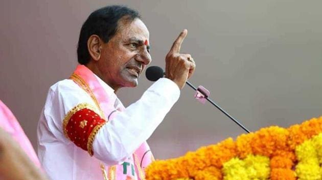 Telangana assembly elections 2018: K Chandrasekhar Rao was addressing a public meeting at Kosgi town in Kodangal assembly constituency, which was tense on Tuesday morning following the arrest of Telangana Congress working president A Revanth Reddy.(File Photo)