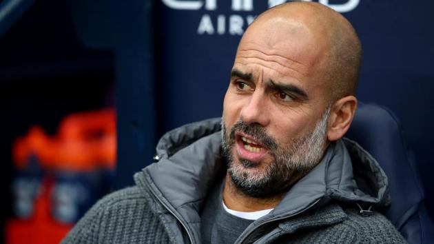 Josep Guardiola manager of Manchester City looks on prior to the start of the Premier League match between Manchester City and AFC Bournemouth.(Getty Images)