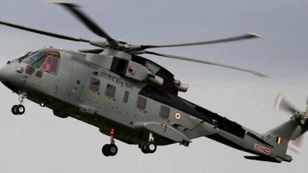 A file photo of AgustaWestland (AW101) VVIP Airforce Helicopter.(PTI)