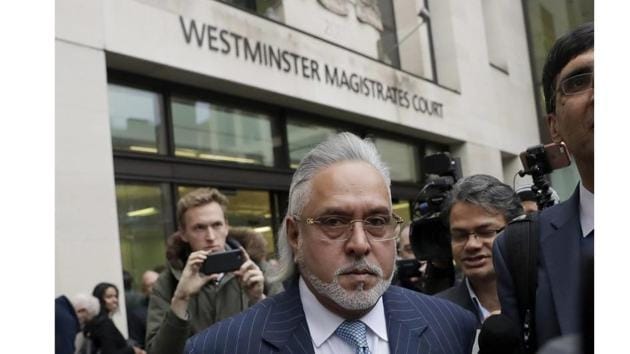 Liquor tycoon Vijay Mallya at the Westminster Magistrates Court in London where his extradition case is being heard. Mallya, the United Breweries Group chairman and co-owner of the Force India F1 team is wanted in India to face fraud allegations.(AP/PTI (File Photo)(AP)