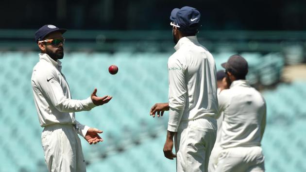 India's captain Virat Kohli (L) throws the ball to Lokesh Rahul (C) whilst fielding on the fourth day of the tour match against Cricket Australia XI at the SCG in Sydney on December 1, 2018(AFP) India's captain Virat Kohli (L) throws the ball to Lokesh Rahul (C) whilst fielding on the fourth day of the tour match against Cricket Australia XI at the SCG in Sydney on December 1, 2018(AFP)