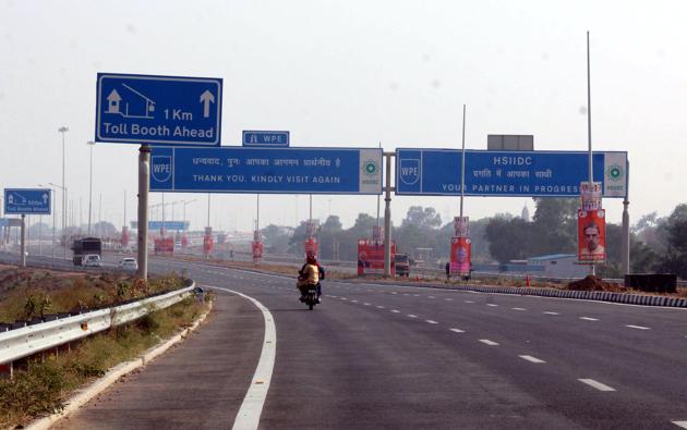 A view of Kundli Manesar Palwal Expressway, in Gurugram, which was opened on November 19. (Yogendra Kumar/HT PHOTO) A view of Kundli Manesar Palwal Expressway, in Gurugram, which was opened on November 19. (Yogendra Kumar/HT PHOTO)