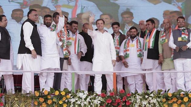Rajasthan assembly election 2018: As per the ADR’s report on candidates contesting the election in Rajasthan, the Congress has fielded the maximum candidates with criminal cases as well as those with serious criminal cases.(HT Photo) Rajasthan assembly election 2018: As per the ADR’s report on candidates contesting the election in Rajasthan, the Congress has fielded the maximum candidates with criminal cases as well as those with serious criminal cases.(HT Photo)