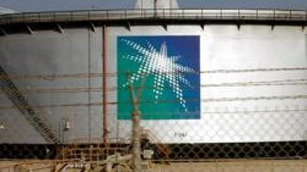 An oil tank is seen at the Saudi Aramco headquarters during a media tour at Damam city. (HT File Photo) An oil tank is seen at the Saudi Aramco headquarters during a media tour at Damam city. (HT File Photo)