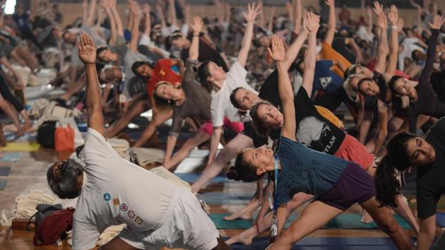 Ramamani Iyengar Memorial Yoga Institute (RIMYI) is theheart and soul of Iyengar Yoga located in Pune. The institute was established on January 19, 1975 and is dedicated to Ramamani Iyengar, the wife of Yogacharya BKS Iyengar. (Milind Saurkar/HT Photo) Ramamani Iyengar Memorial Yoga Institute (RIMYI) is theheart and soul of Iyengar Yoga located in Pune. The institute was established on January 19, 1975 and is dedicated to Ramamani Iyengar, the wife of Yogacharya BKS Iyengar. (Milind Saurkar/HT Photo)
