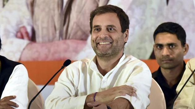Congress President Rahul Gandhi at a joint media conference in Hyderabad, Wednesday, December 5, 2018. (PTI Photo)(PTI Photo)