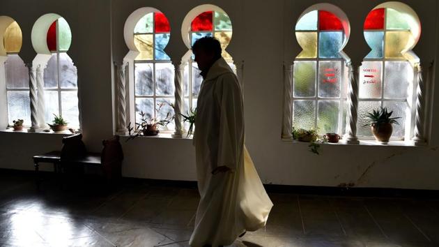 A monk prepares for prayers at the Tibhirine monastery, about 80 kilometres (50 miles) of Algiers. The Catholic Church will beatify in Algeria seven French monks and 12 other clergy killed during the country's civil war, the first ceremony of its kind in a Muslim nation. The Trappist monks were abducted from the Priory of Our Lady of Atlas in Tibhirine, by Islamist gunmen in March 1996.(AFP)
