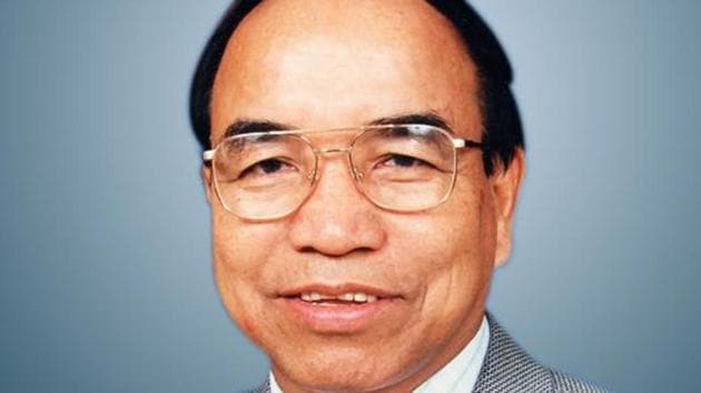 Former chief minister and MNF chief Zoramthanga told that his party and the BJP can never be allies in the hill state because of the saffron party’s Hindutva politics.(Rahul Karmakar) Former chief minister and MNF chief Zoramthanga told that his party and the BJP can never be allies in the hill state because of the saffron party’s Hindutva politics.(Rahul Karmakar)