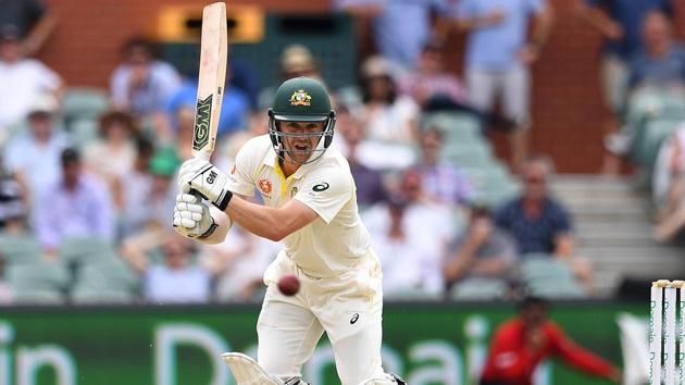 Travis Head plays a shot on day two of the first test match between Australia and India. (REUTERS)