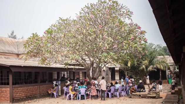 A group of HIV-positive children wait under a tree to receive antiretroviral drugs. Two out of three children -- 1.5 million youngsters in total -- are in need of humanitarian assistance, according to UNICEF. The UN’s World Food Programme warned last month that CAR was facing the worst situation of food insecurity in four years, with nearly two million people in urgent need of food aid. (Florent Vergnes / AFP) A group of HIV-positive children wait under a tree to receive antiretroviral drugs. Two out of three children -- 1.5 million youngsters in total -- are in need of humanitarian assistance, according to UNICEF. The UN’s World Food Programme warned last month that CAR was facing the worst situation of food insecurity in four years, with nearly two million people in urgent need of food aid. (Florent Vergnes / AFP)