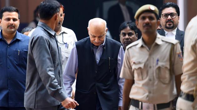 Three witnesses recorded their statements on Friday in the criminal defamation complaint filed by former Union minister MJ Akbar against Priya Ramani, the first woman to accuse him of sexual harassment, in Delhi’s Patiala House district court. Akbar stepped down as the minister of state for external affairs in October after several women accused him of sexual harassment and inappropriate behaviour at various stages of his journalistic career. (Amal KS / HT File) Three witnesses recorded their statements on Friday in the criminal defamation complaint filed by former Union minister MJ Akbar against Priya Ramani, the first woman to accuse him of sexual harassment, in Delhi’s Patiala House district court. Akbar stepped down as the minister of state for external affairs in October after several women accused him of sexual harassment and inappropriate behaviour at various stages of his journalistic career. (Amal KS / HT File)
