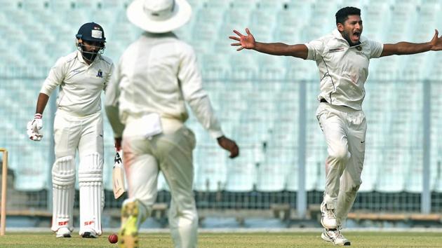 Basil Thampi took four wickets for Kerala to help bowl out Tamil Nadu for 268. (PTI) Basil Thampi took four wickets for Kerala to help bowl out Tamil Nadu for 268. (PTI)