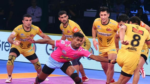 Telugu Titans are now third in the Zone B table.(Pro Kabaddi)