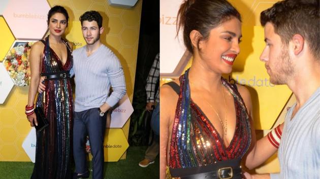 Priyanka Chopra, Nick Jonas attend Bumble app launch in Mumbai.(Viral Bhayani)