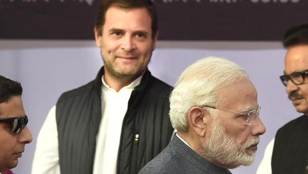 Prime Minister Narendra Modi and Congress president Rahul Gandhi.(Arvind Yadav/HT PHOTO) Prime Minister Narendra Modi and Congress president Rahul Gandhi.(Arvind Yadav/HT PHOTO)