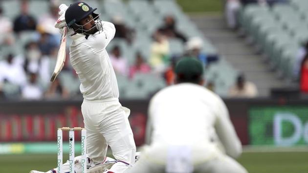 India's Lokhesh Rahul watches his shot. (AP)